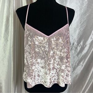 Victoria’s Secret Pink Pastel Micro Velvet Crop Cami – Luxe Minimalist(Large)